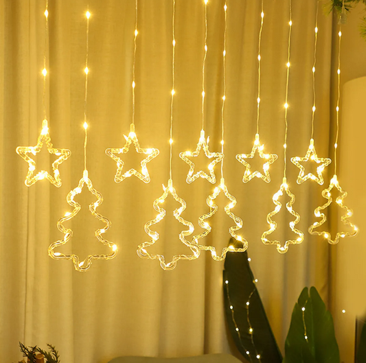 Cortina de Luces LED Decorativas Navideñas - 3 Metros
