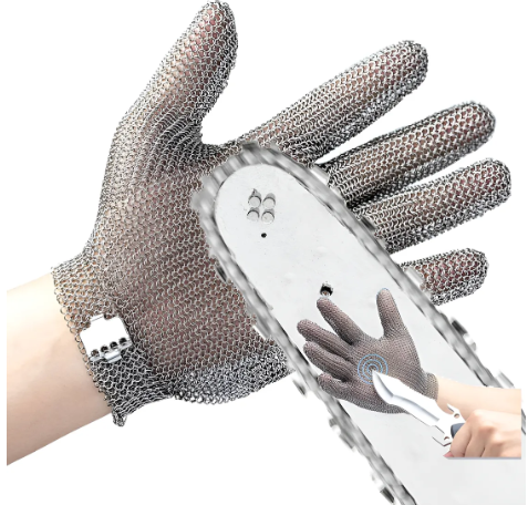 Guante de Seguridad en Malla de Acero Inoxidable 316L