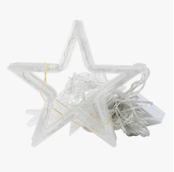 Cortina de Luces LED Punta de Estrellas Navideña - 6 Metros