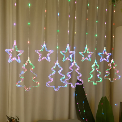 Cortina de Luces LED Decorativas Navideñas - 3 Metros