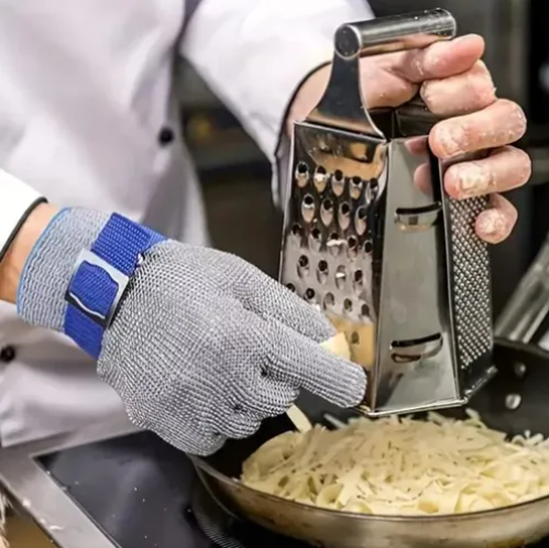 Guante de Carnicería Malla de Hilos de Acero Inoxidable 100%
