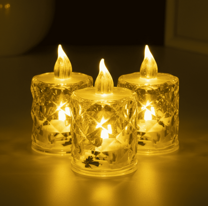 Set x3 Velas LED Cristal Pequeñas SVD02