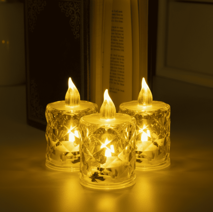 Set x3 Velas LED Cristal Pequeñas SVD02