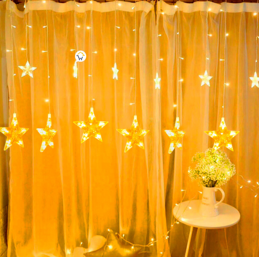 Luces Led Estrella X272 LED Cortina Luces 6m Navidad Cálida H1801TCCA