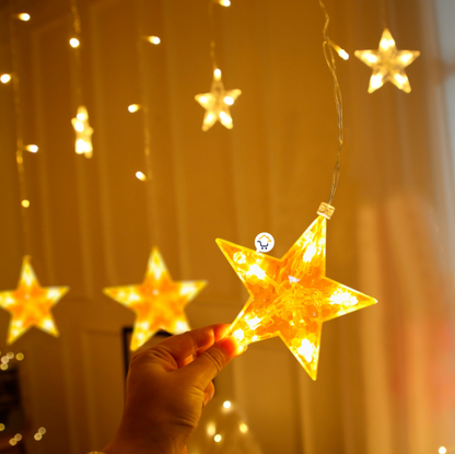 Luces Led Estrella X272 LED Cortina Luces 6m Navidad Cálida H1801TCCA